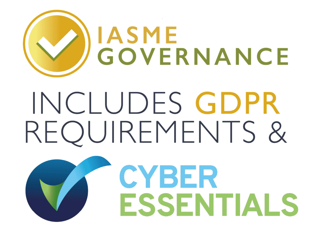 IASME Governance includes GDPR requirements and Cyber Essentials